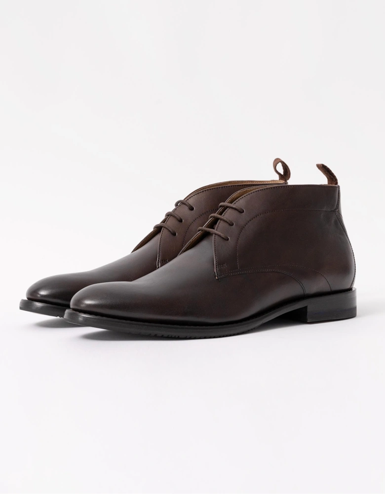 Farleton Mens Calf Leather Chukka Boots - Brown