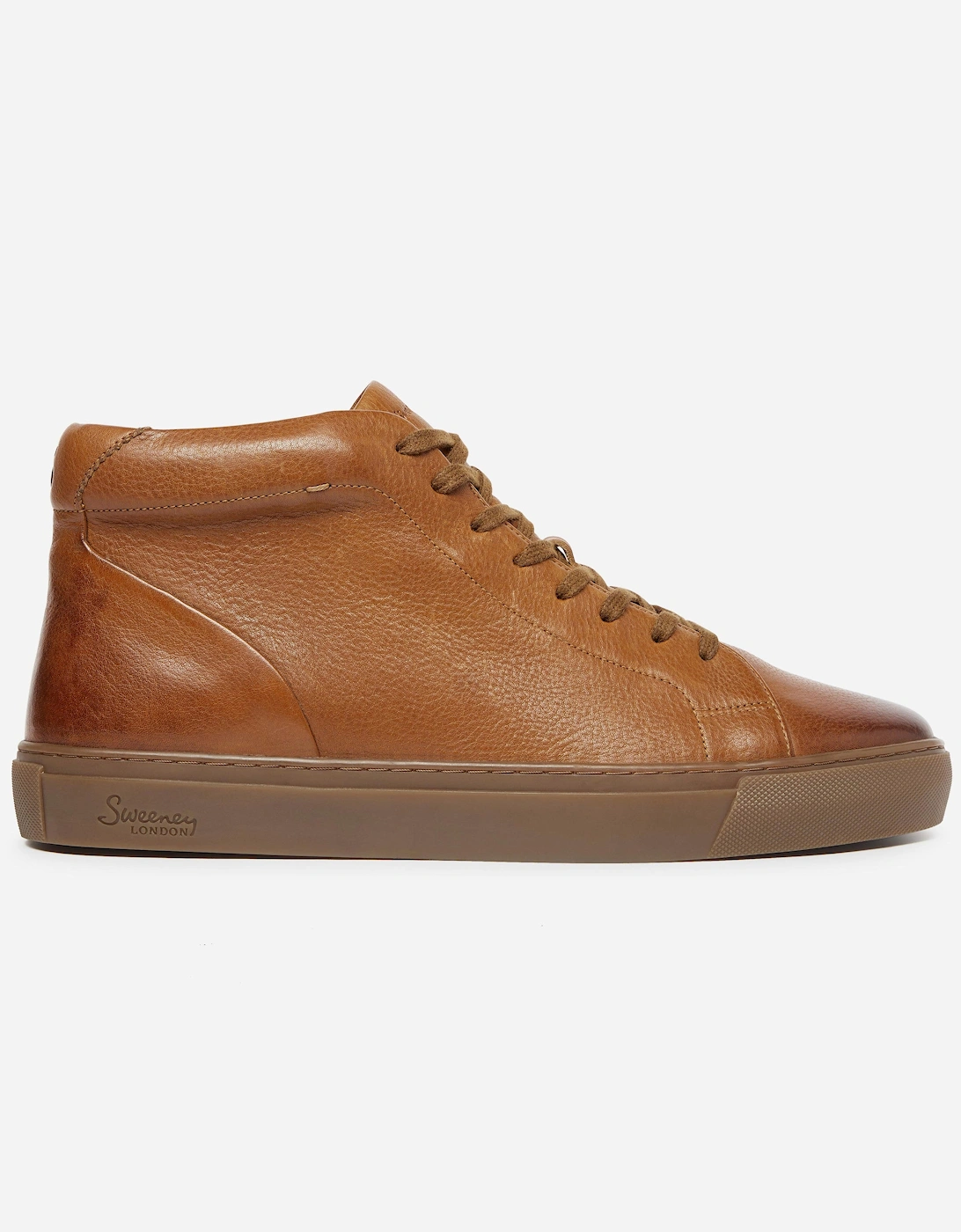 Laxey Mens Soft-Milled Calf Leather Hi-Tops - Tan, 6 of 5