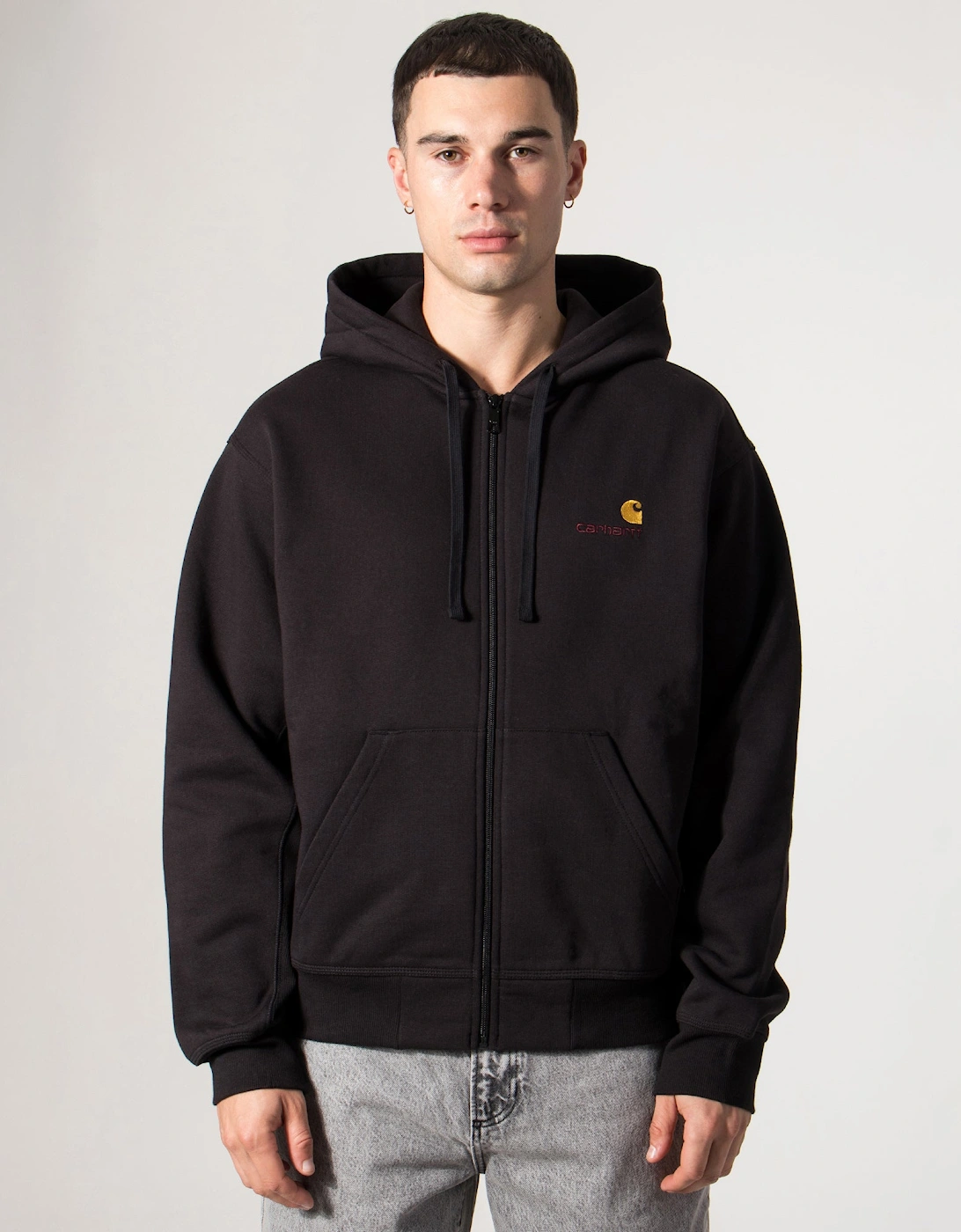 Relaxed Fit American Script Zip Through Hoodie, 6 of 5