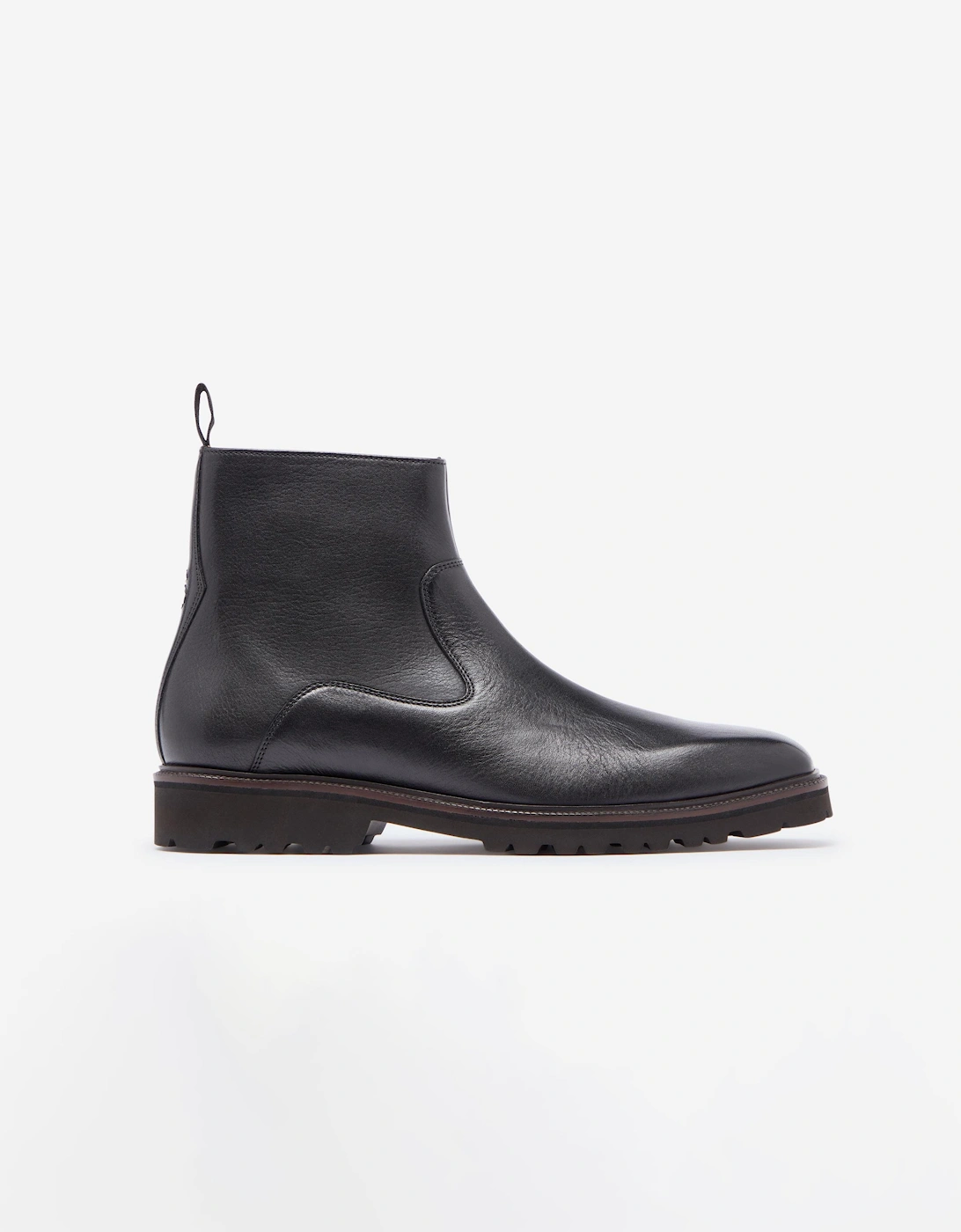 Swanley Mens Milled Calf Leather Zip Boots - Black, 6 of 5
