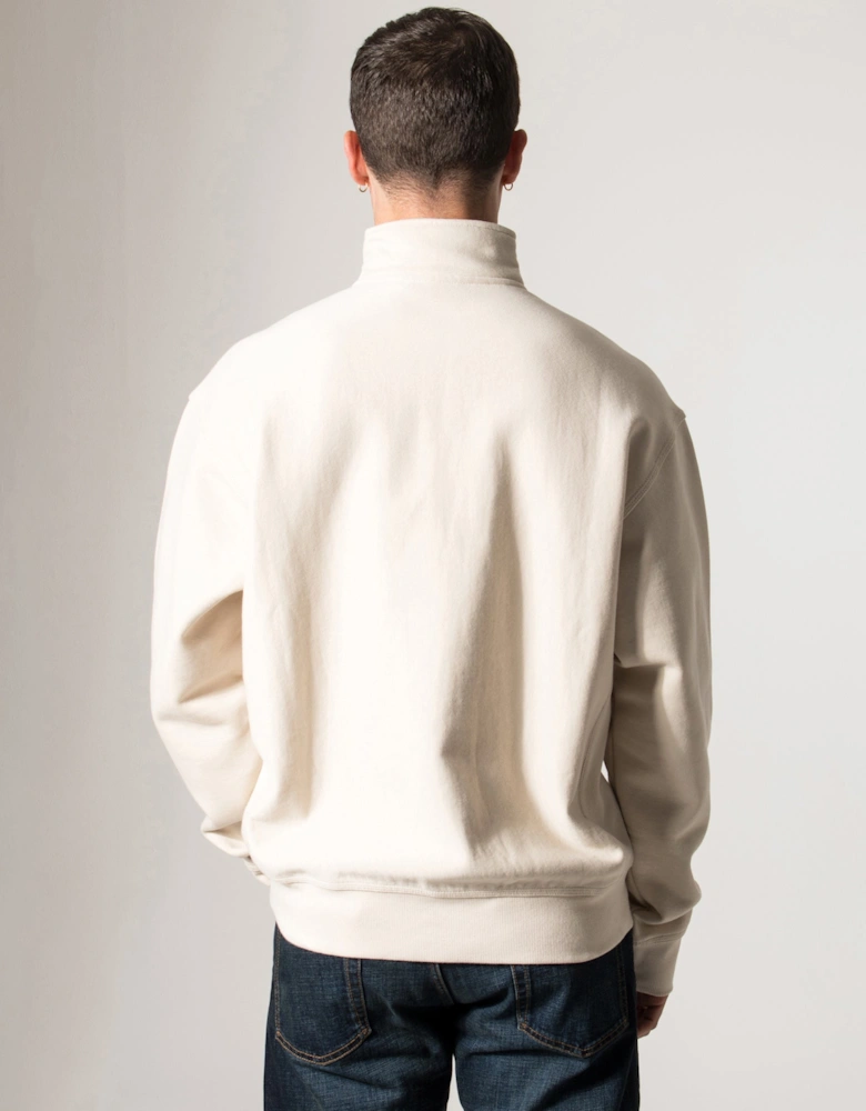 Relaxed Fit Half Zip American Script Sweatshirt