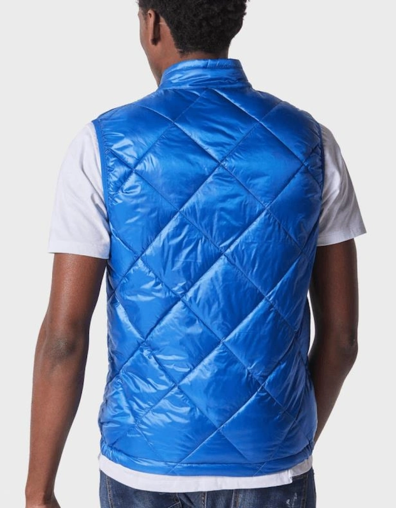 Fink Metal Logo Puffer Cobalt Blue Gilet