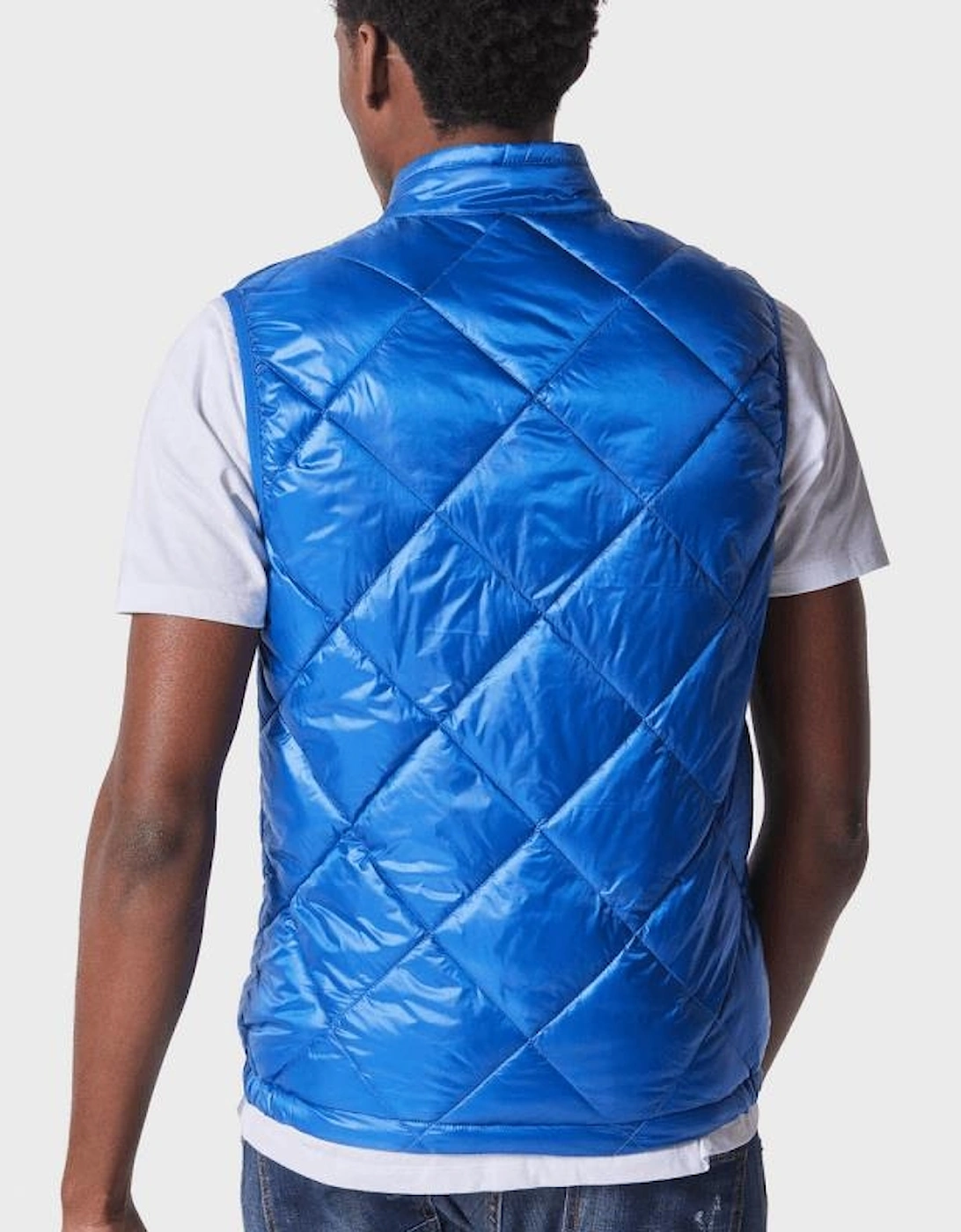 Fink Metal Logo Puffer Cobalt Blue Gilet