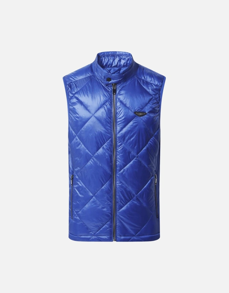 Fink Metal Logo Puffer Cobalt Blue Gilet
