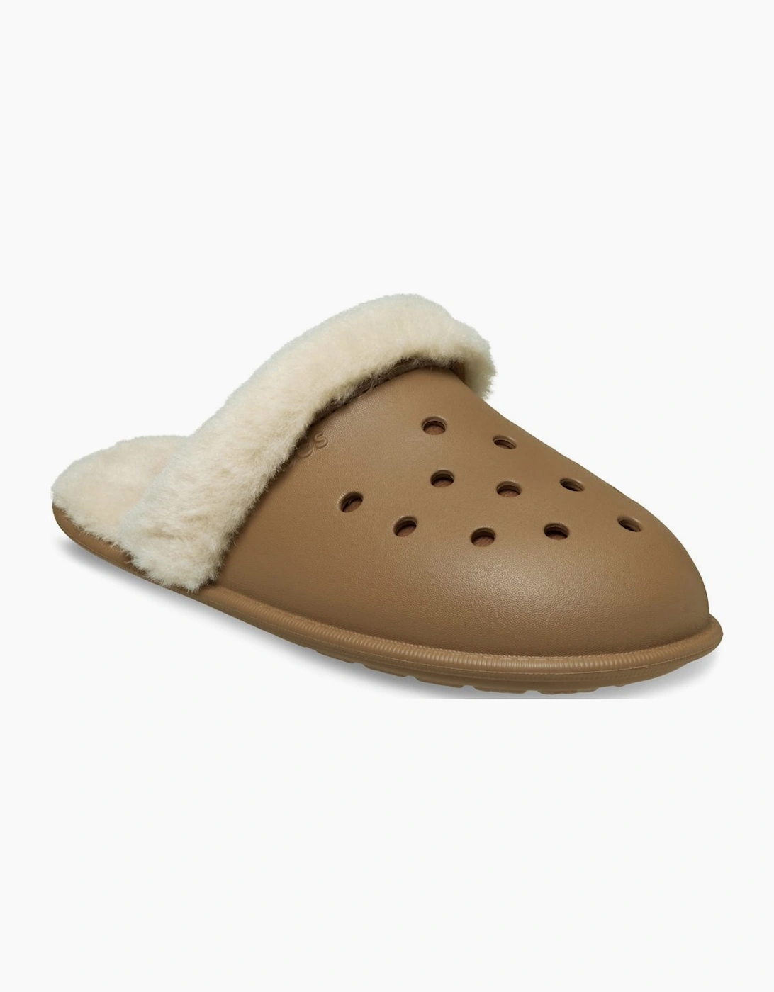 Crocs Men's Classic Fuzz Scuff Mens Slippers - Brown - Size: 9