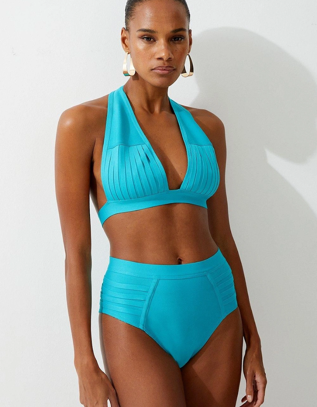 Bandage Sheer Stripe Bikini Bottoms, 2 of 1