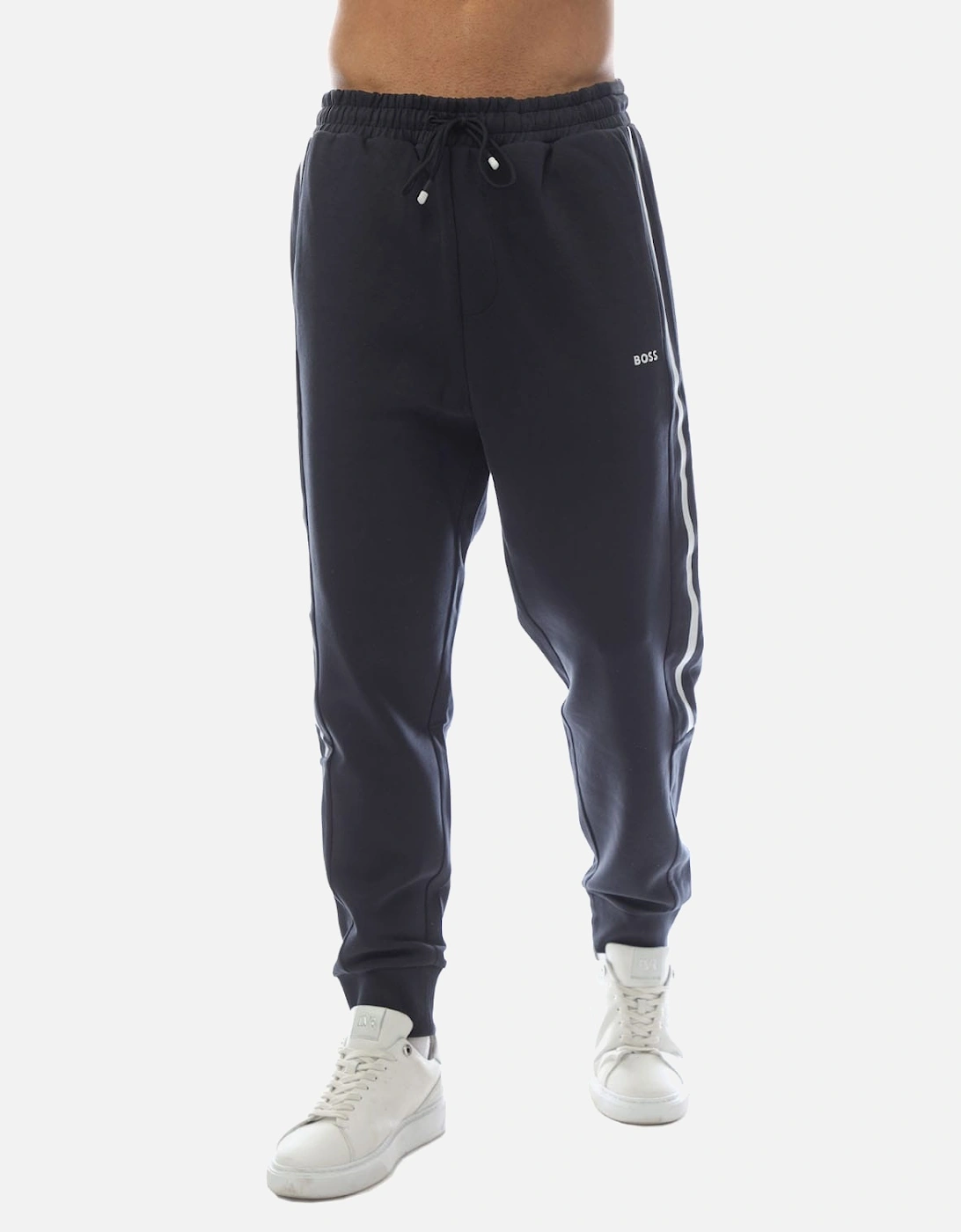 Hugo Boss Men's Hadikonos Contrast Stripe Joggers - Navy - Size: 32/30/31