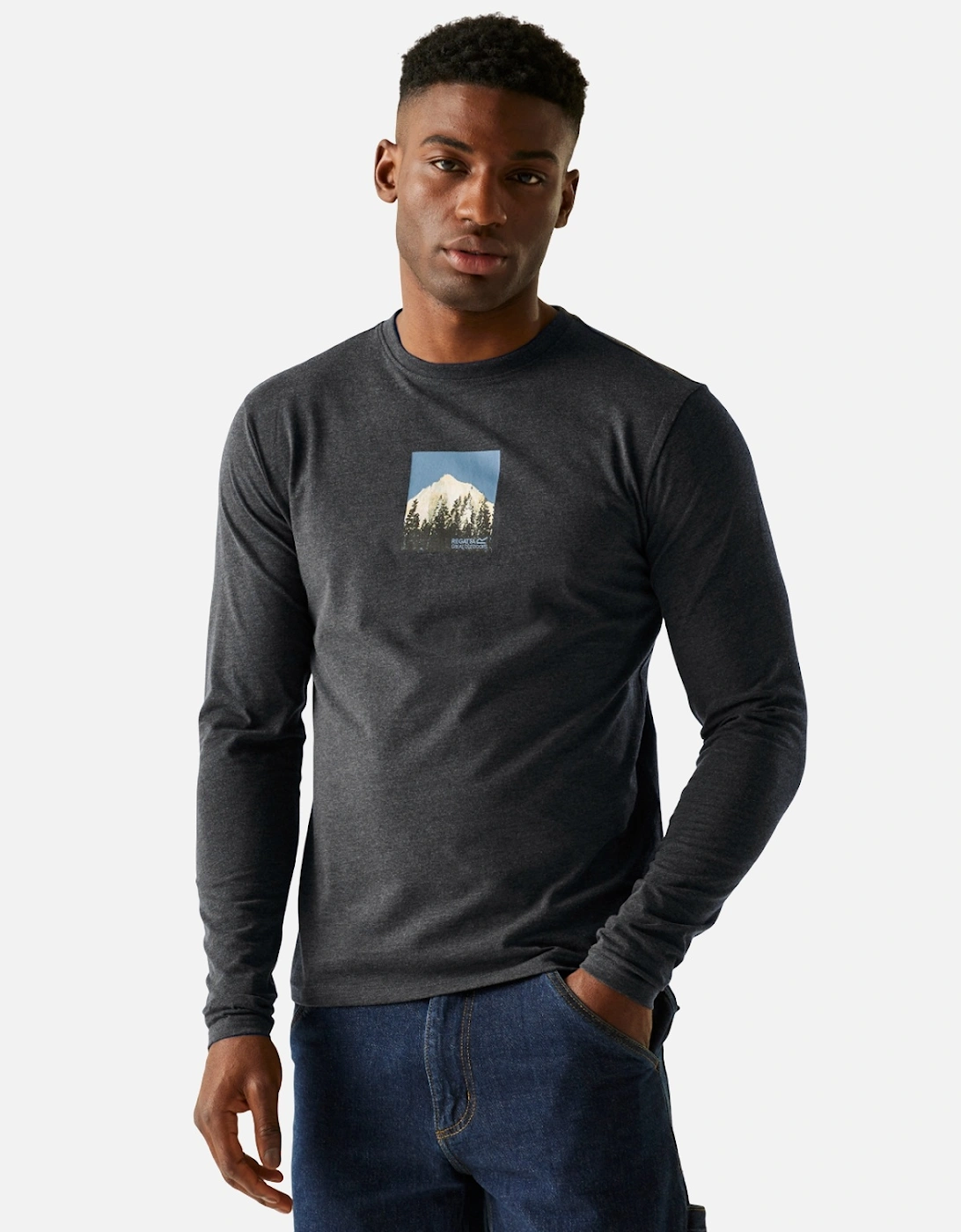 Mens Maylow Scenery Marl Long-Sleeved T-Shirt