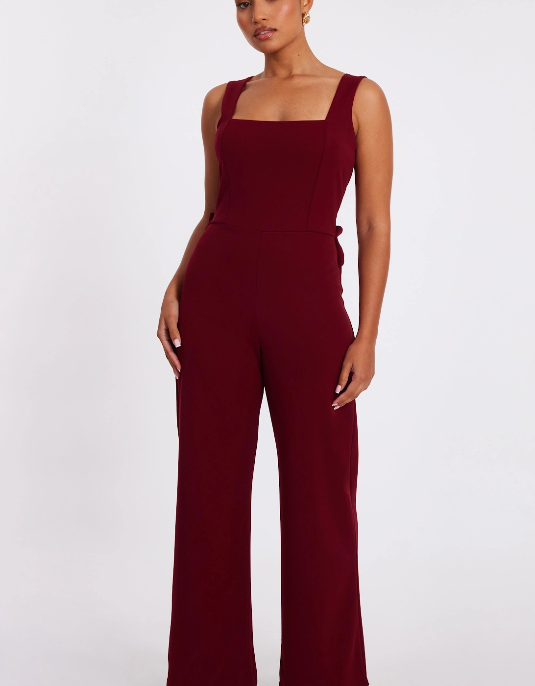 Red Petite Bow Back Jumpsuit, 2 of 1