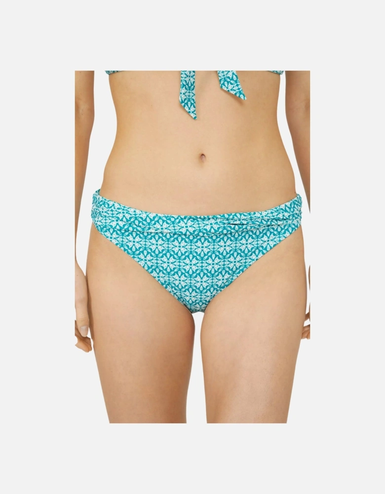 Womens/Ladies Savannah Tile Ruched Bikini Bottoms