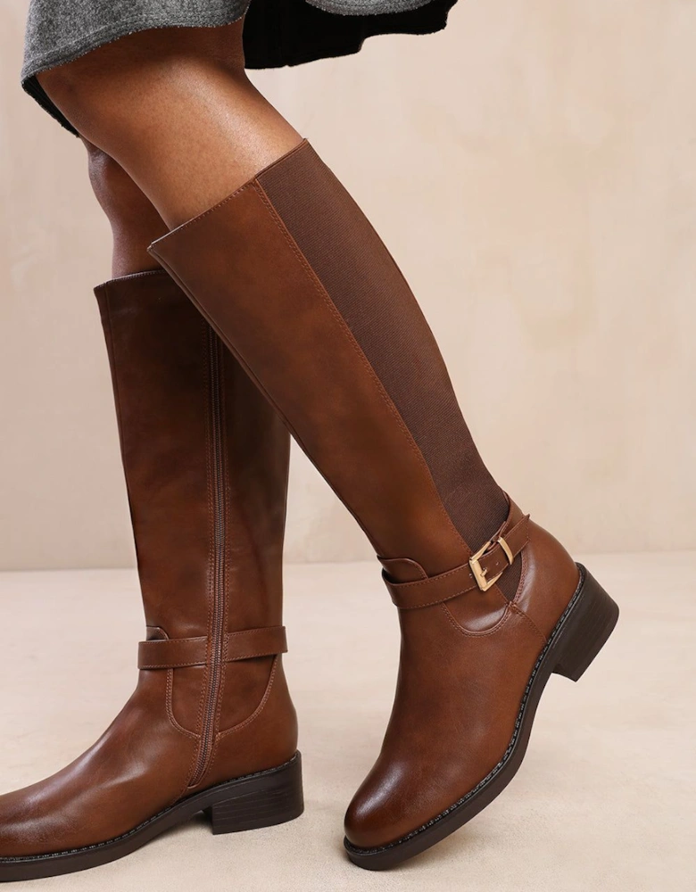 'Bode' Knee High Boots With Buckle Detail