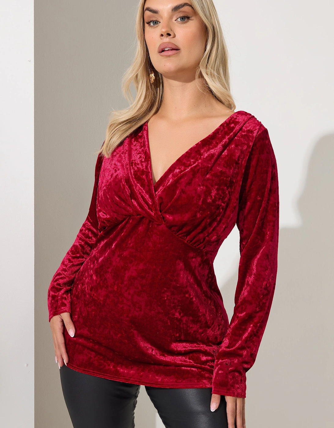 Velvet Wrap Top, 2 of 1
