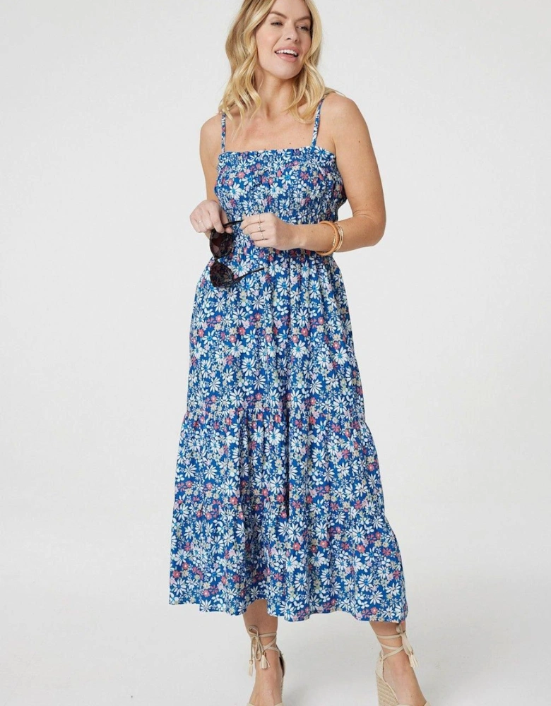Floral Sleeveless Midi Sun Dress