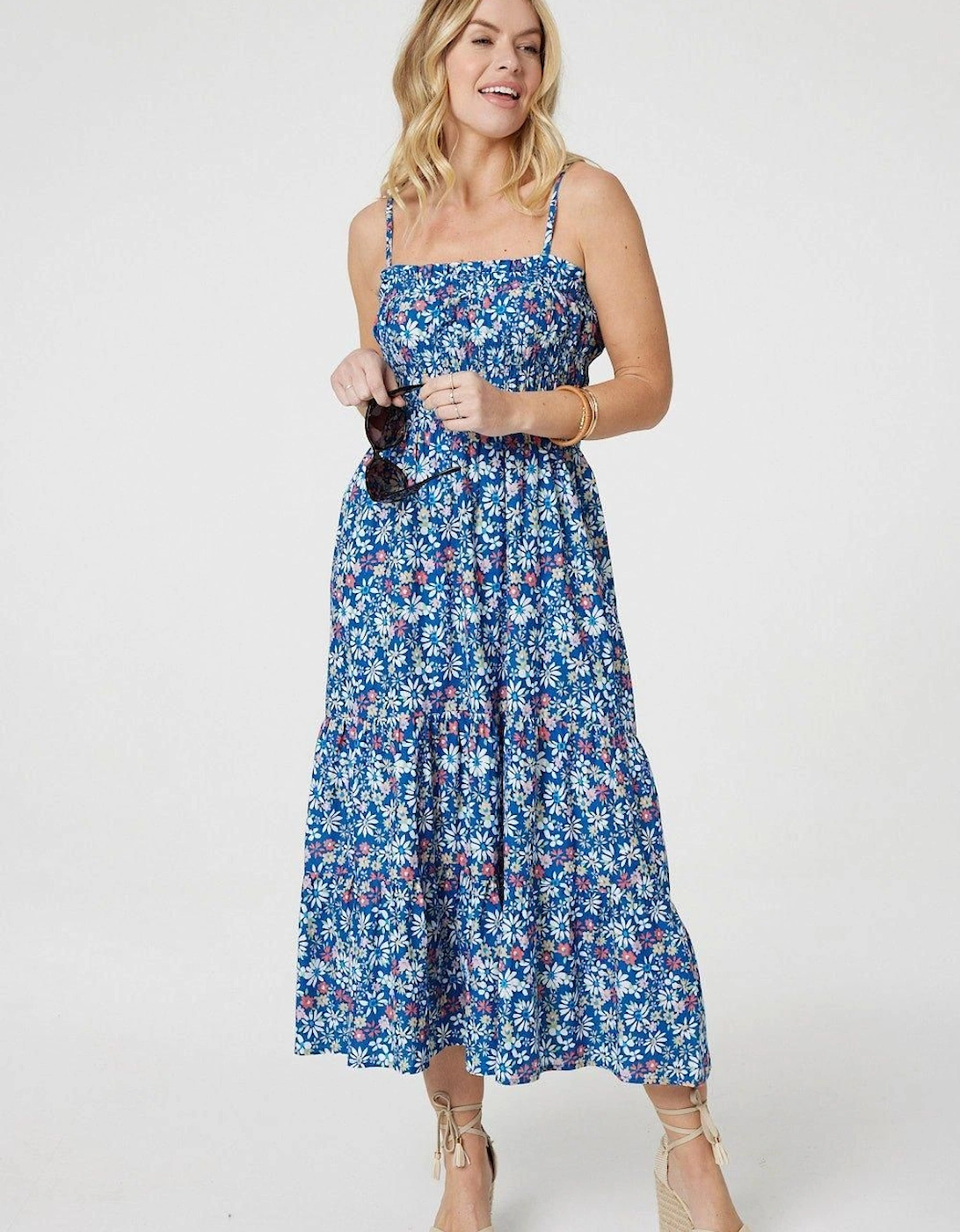 Floral Sleeveless Midi Sun Dress, 2 of 1