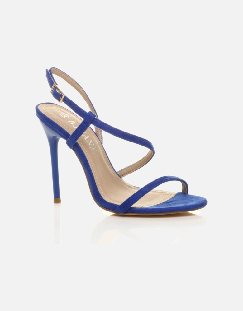 High Stiletto Heel Party Barely There Faux Suede Strappy Heels