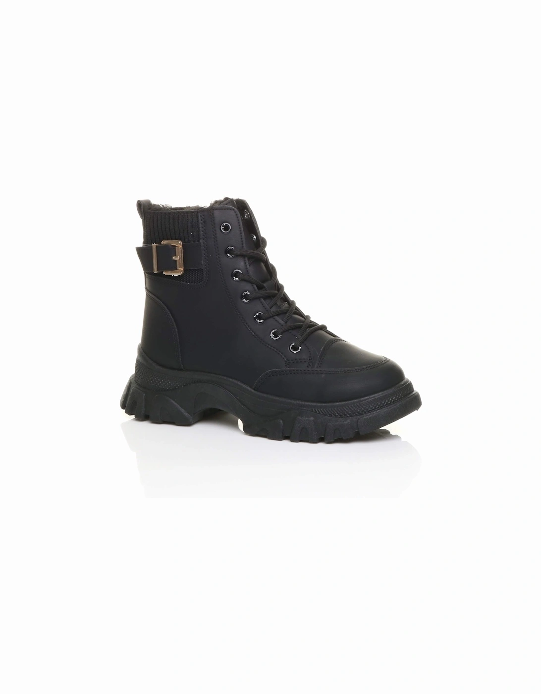 Low  Heel Chunky Flatform  Ankle Boots, 2 of 1