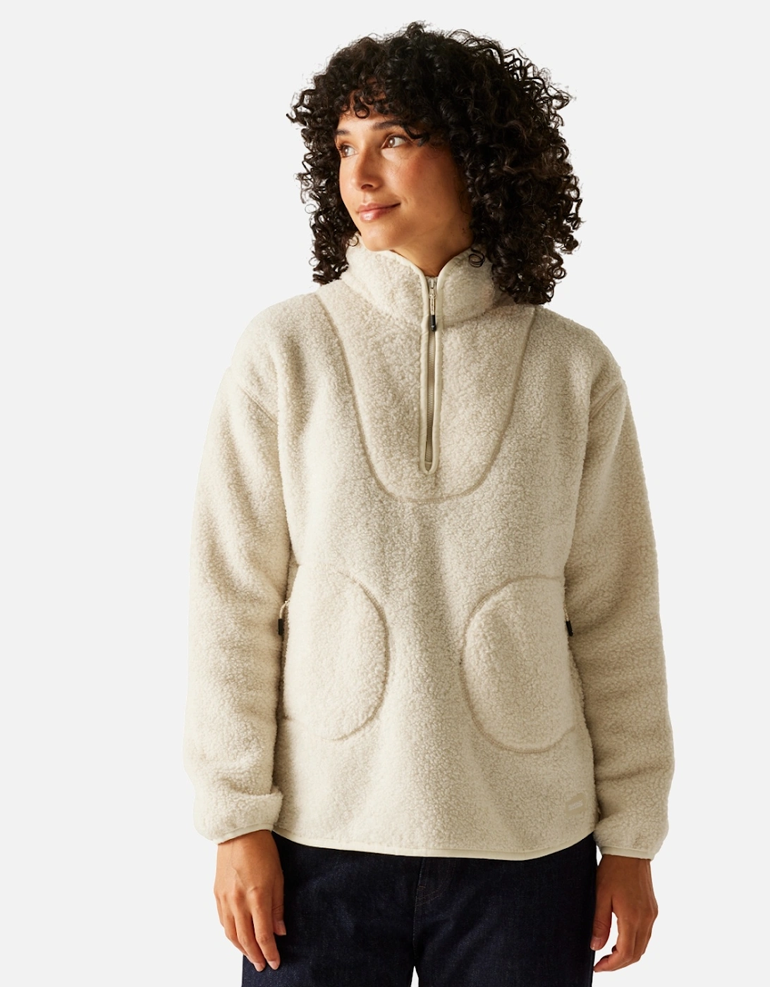 Womens/Ladies Frankie Abstract Borg Half Zip Fleece Jacket