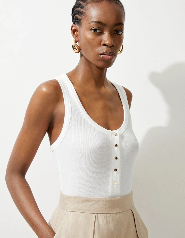 Luxe Viscose Rib Jersey Scoop Neck Bodysuit