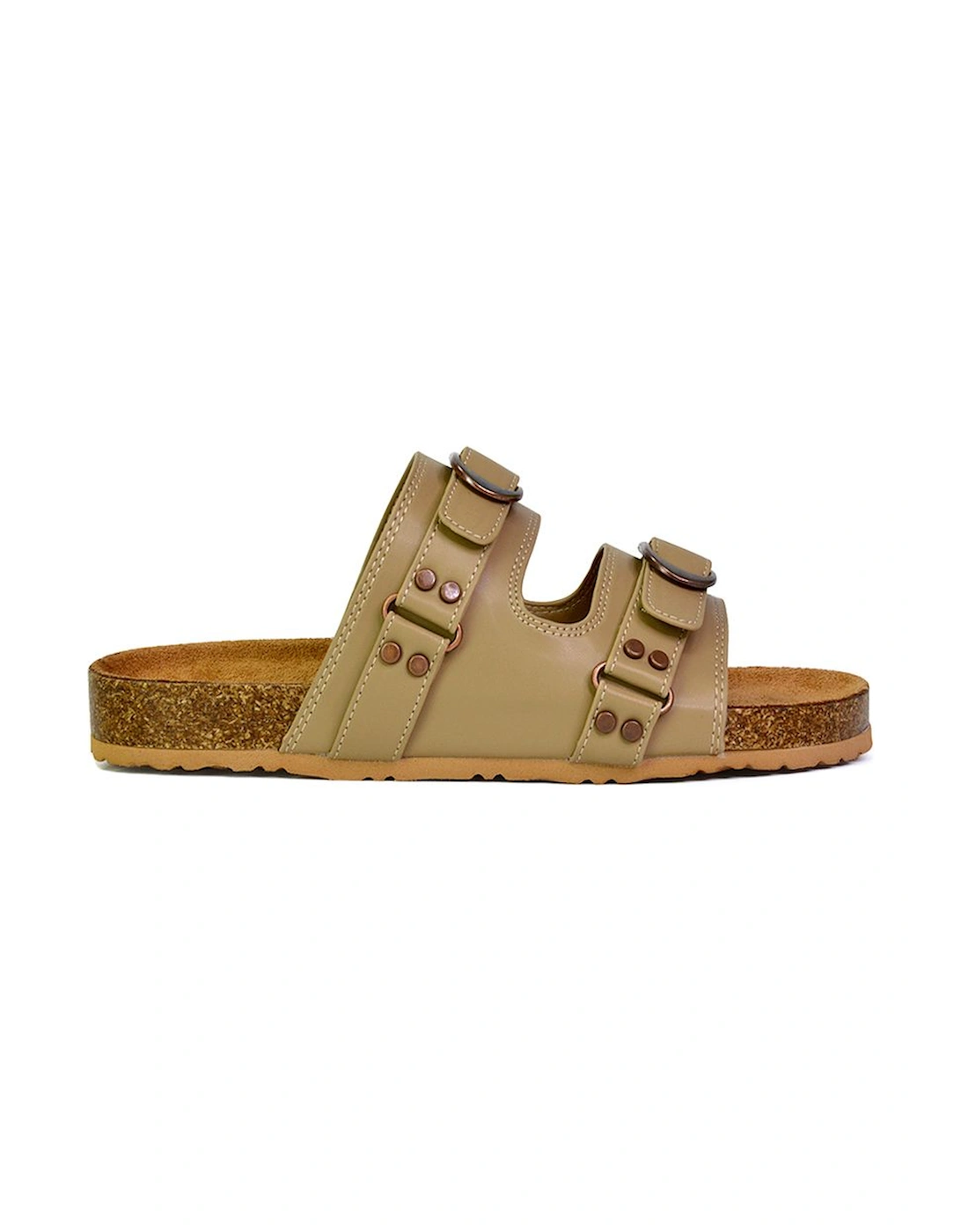 'Evan' Strappy Slip On  Buckle Flat Sandal Sliders, 2 of 1