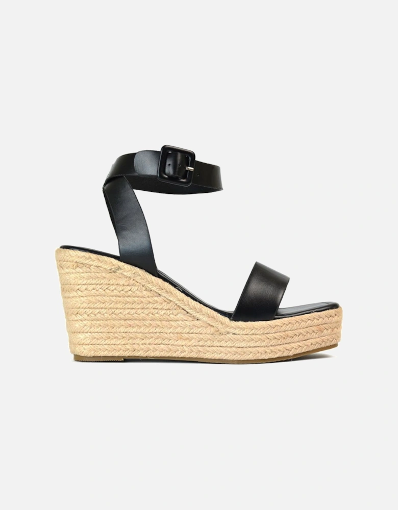 'Linda' Strappy Platform Woven Wedge Heel Sandals