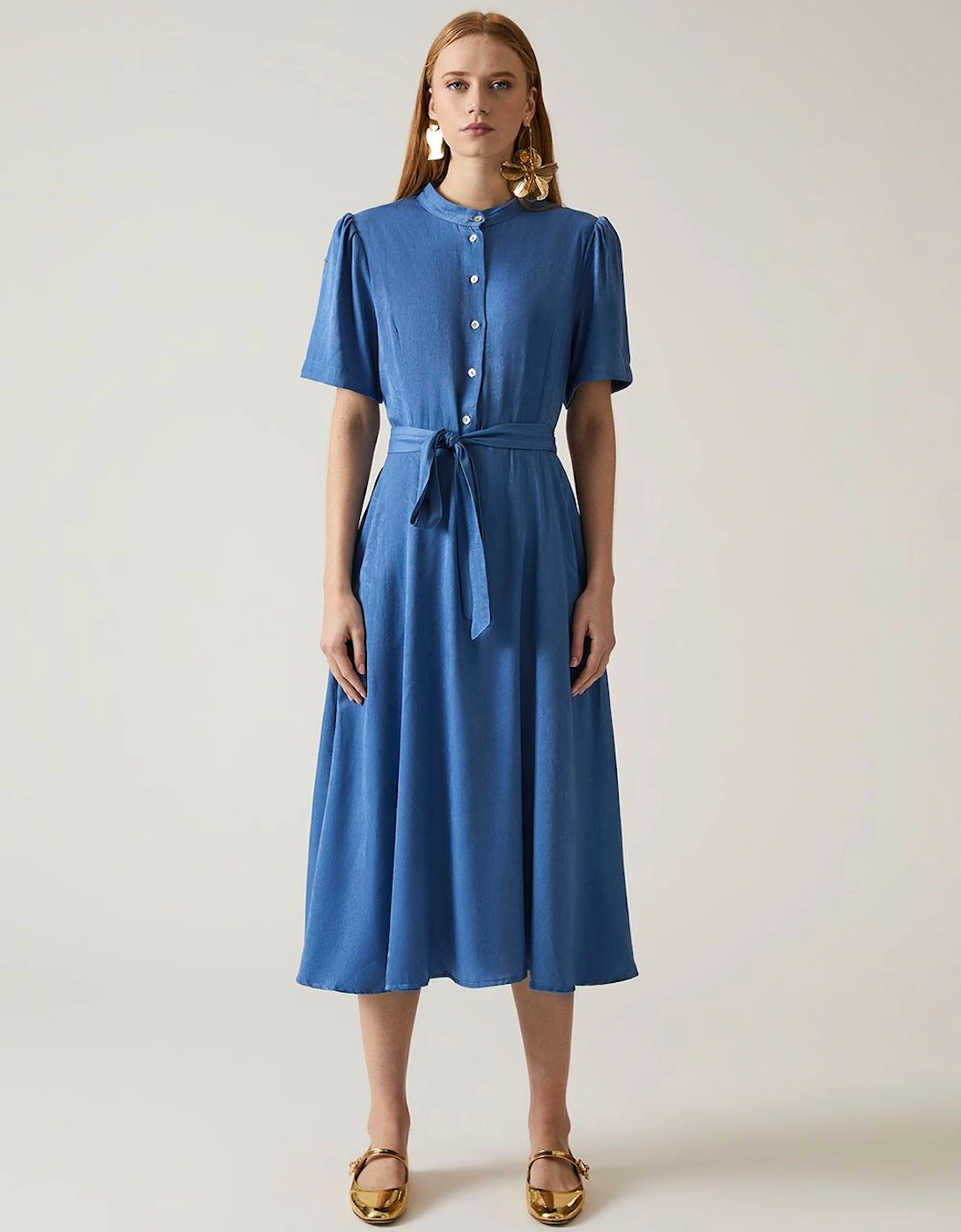 Midi Blue Day Dress, 2 of 1