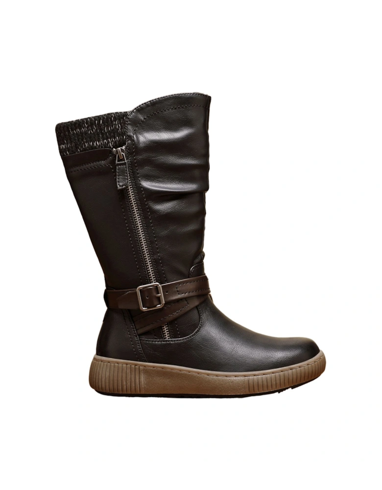 Fur Lined Mid Calf Boots
