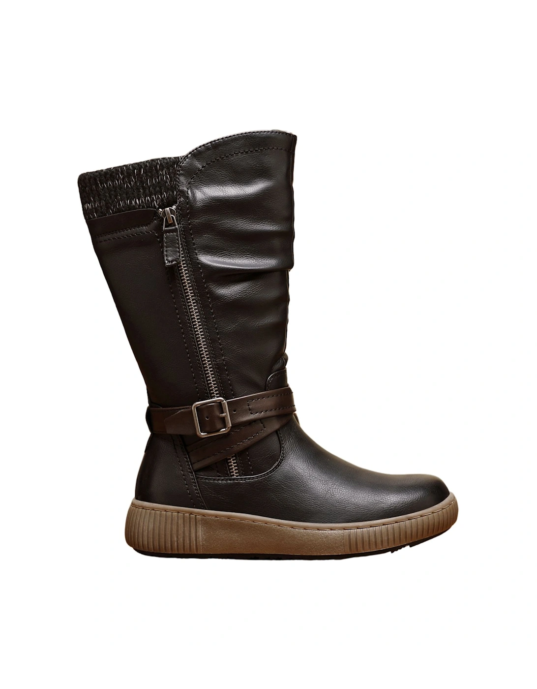 Fur Lined Mid Calf Boots, 2 of 1