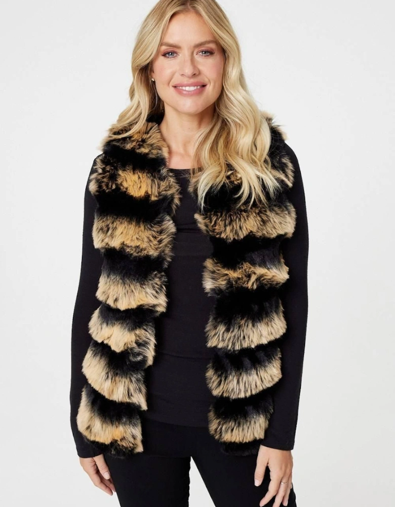 Faux Fur Open Front Gilet