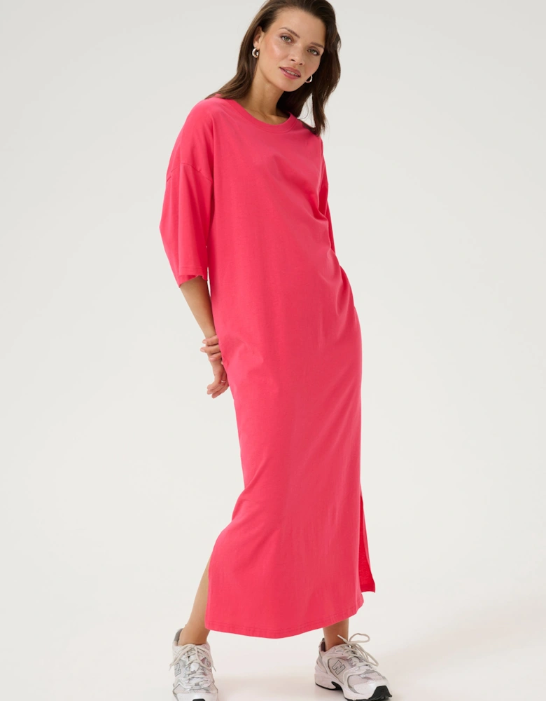 Edna Half Sleeve Casual Fit Maxi Dress Plain