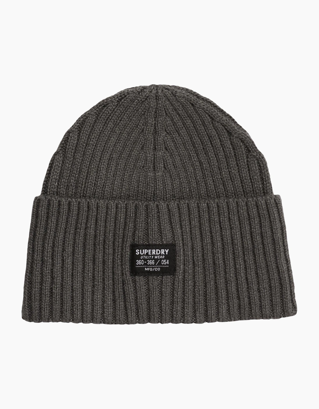Superdry Men's Grey Wo Workwear Knitted Beanie - Size: One Size