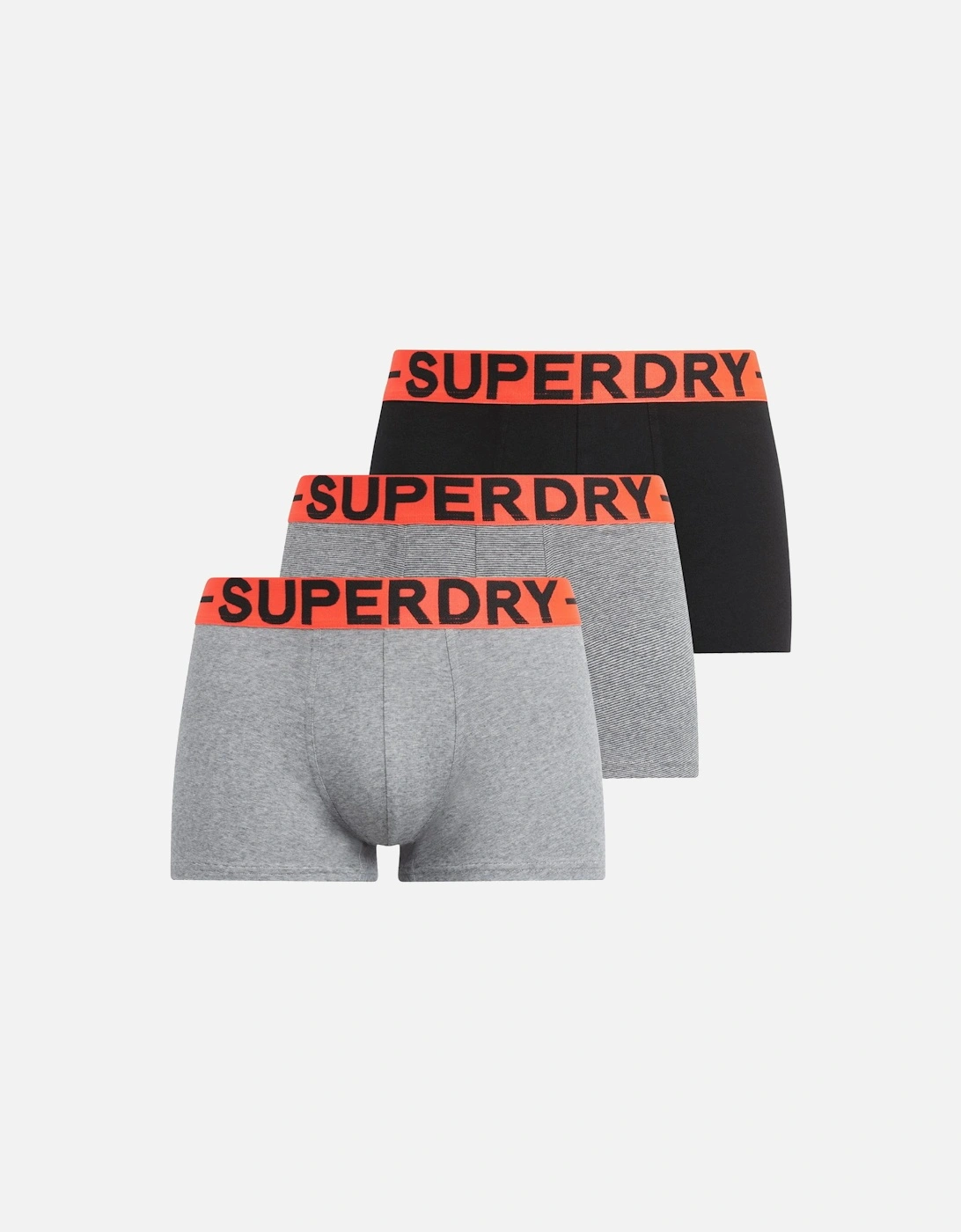 Superdry Men's Grey Trunk Triple Pack Boxer Shorts - : 32/30/31 S