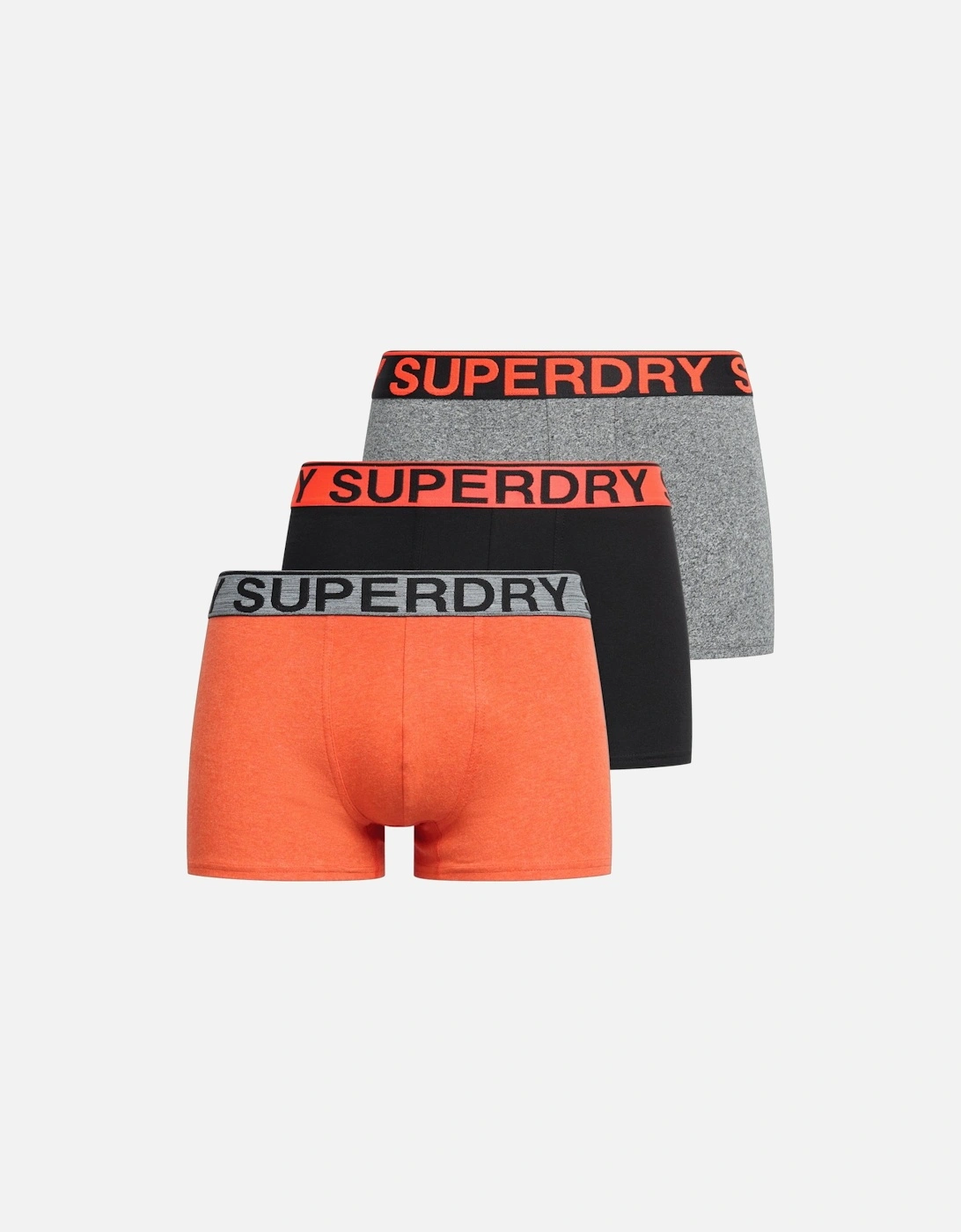 Superdry Men's Orange Trunk Triple Pack Boxer Shorts - : 32/30/31 S