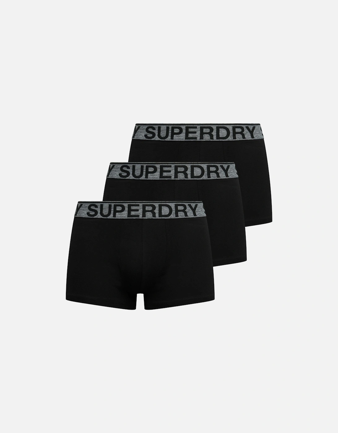 Superdry Men's Black Trunk Triple Pack Boxer Shorts - : 32/30/31 S