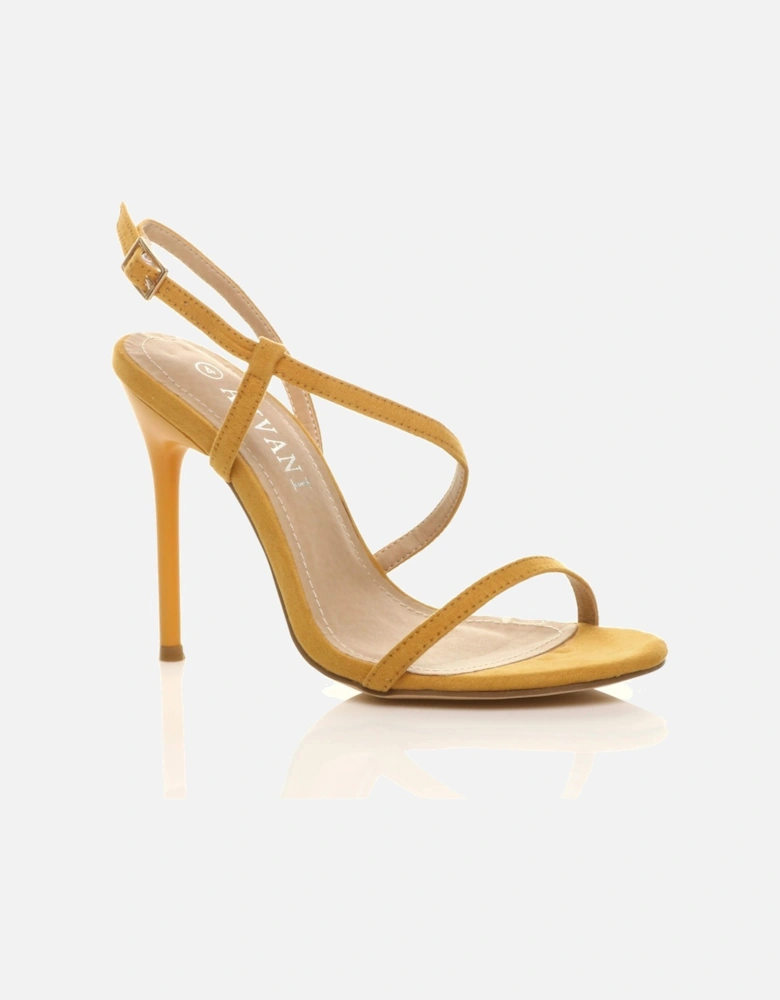High Stiletto Heel Party Barely There Faux Suede Strappy Heels