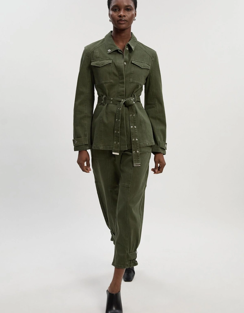 Denim Utility Cuff Hem Trouser
