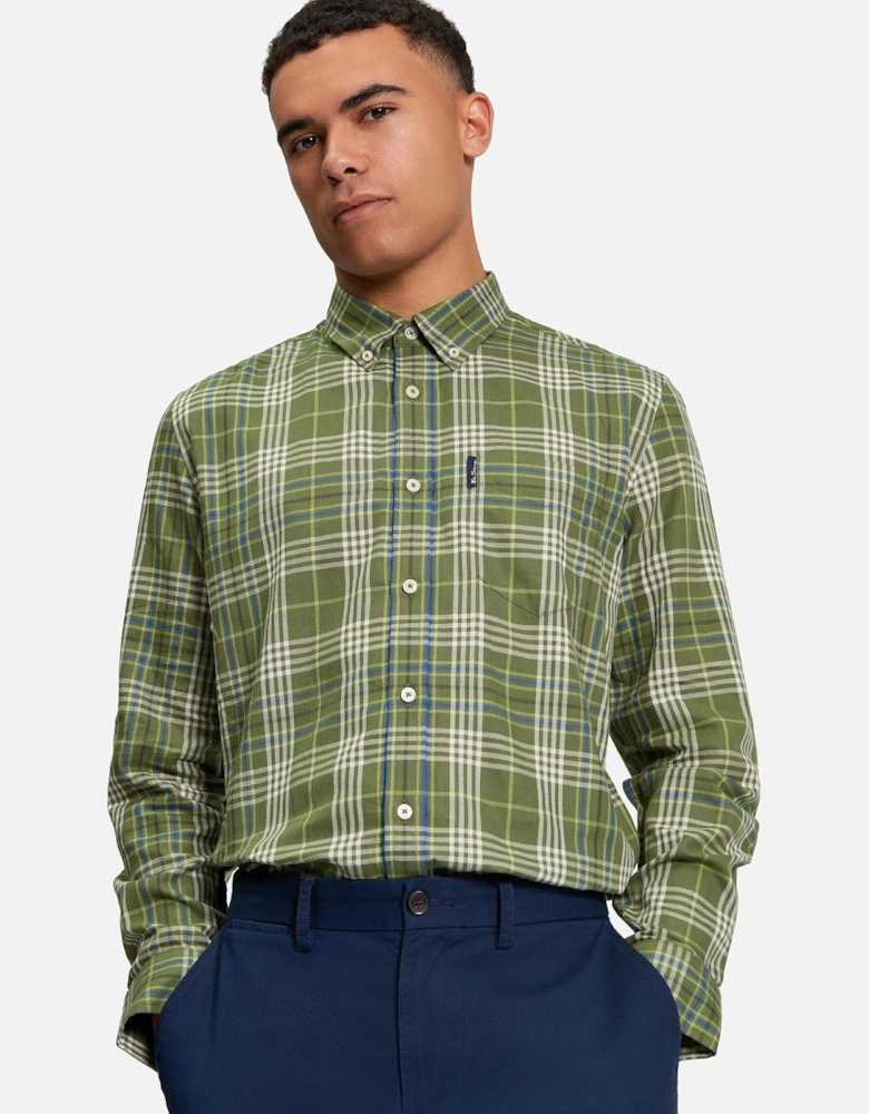 Mens Multi Check Long Sleeve Shirt