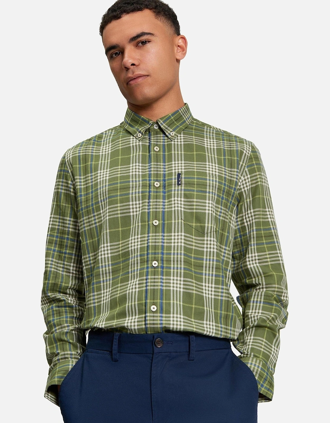 Mens Multi Check Long Sleeve Shirt, 2 of 1