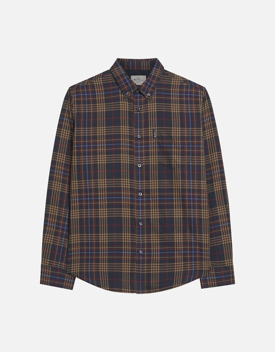 Mens Multi Check Long Sleeve Shirt, 2 of 1