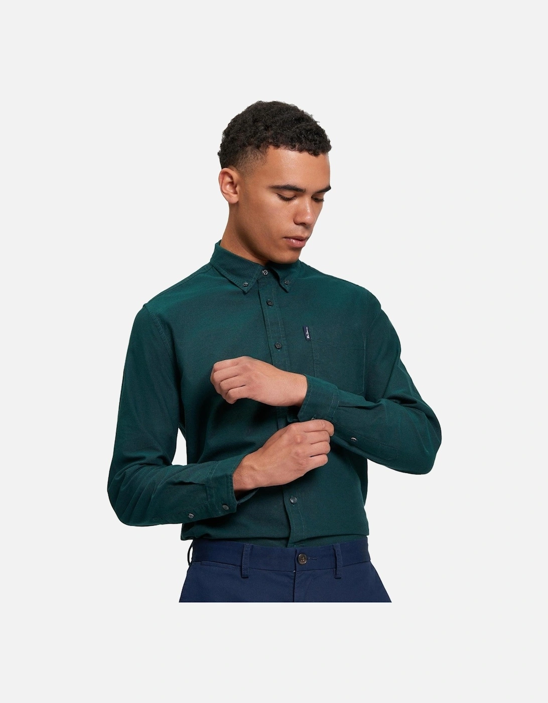 Mens Signature Oxford Long Sleeve Shirt, 2 of 1