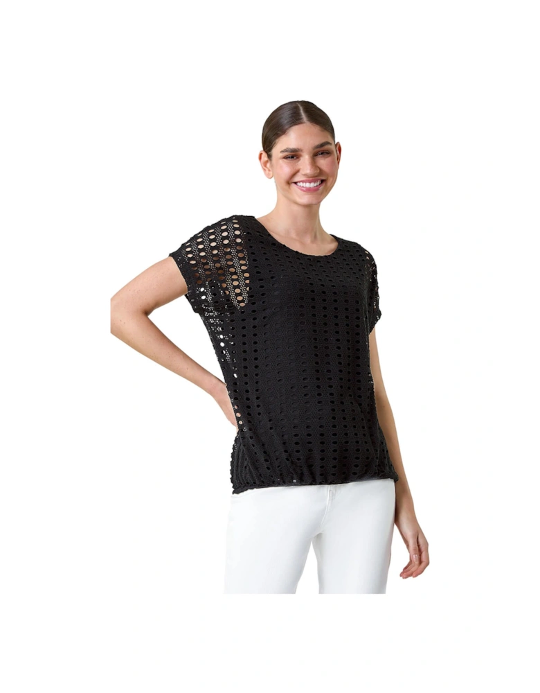 Cut Out Detail Stretch Top