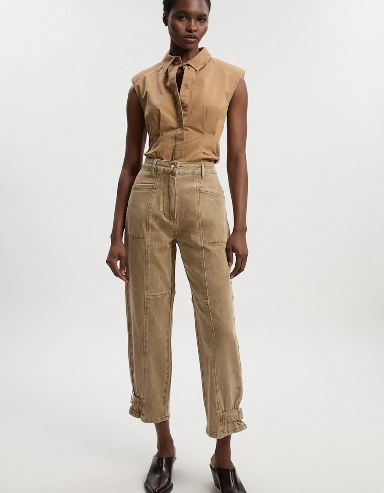 Denim Utility Cuff Hem Trouser