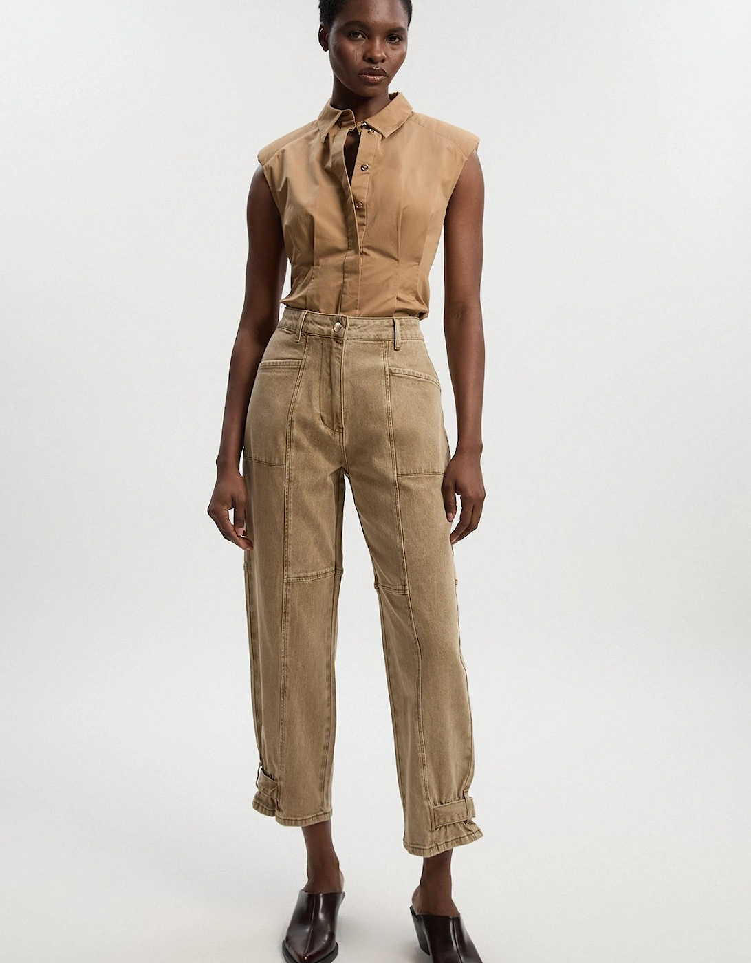 Denim Utility Cuff Hem Trouser, 2 of 1