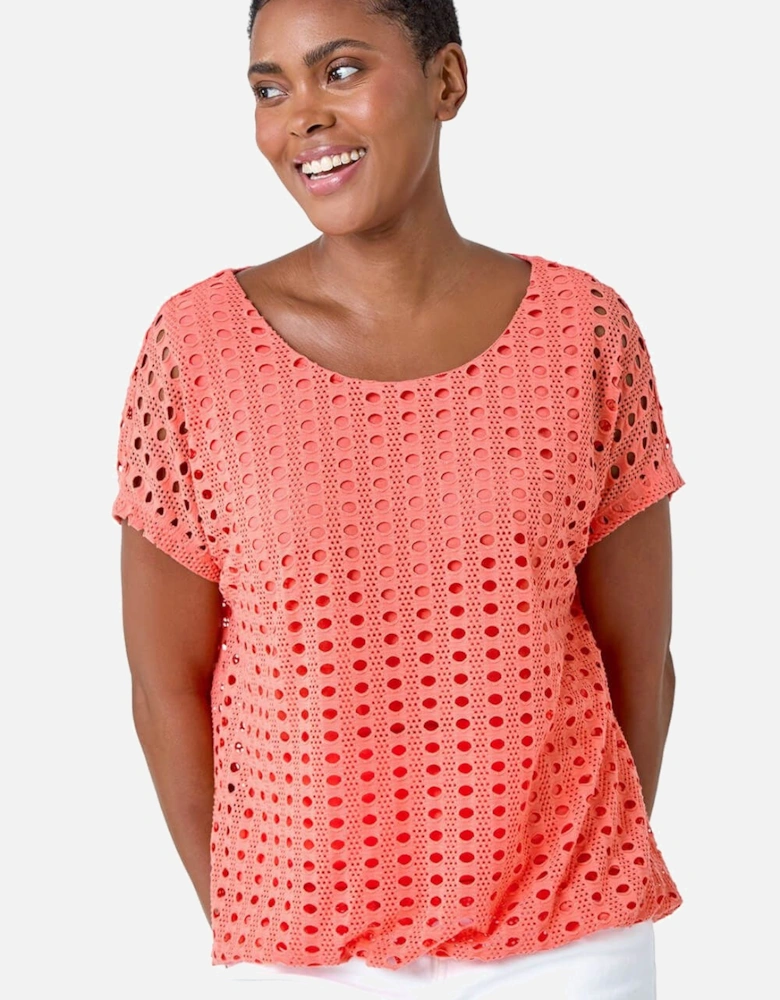 Cut Out Detail Stretch Top