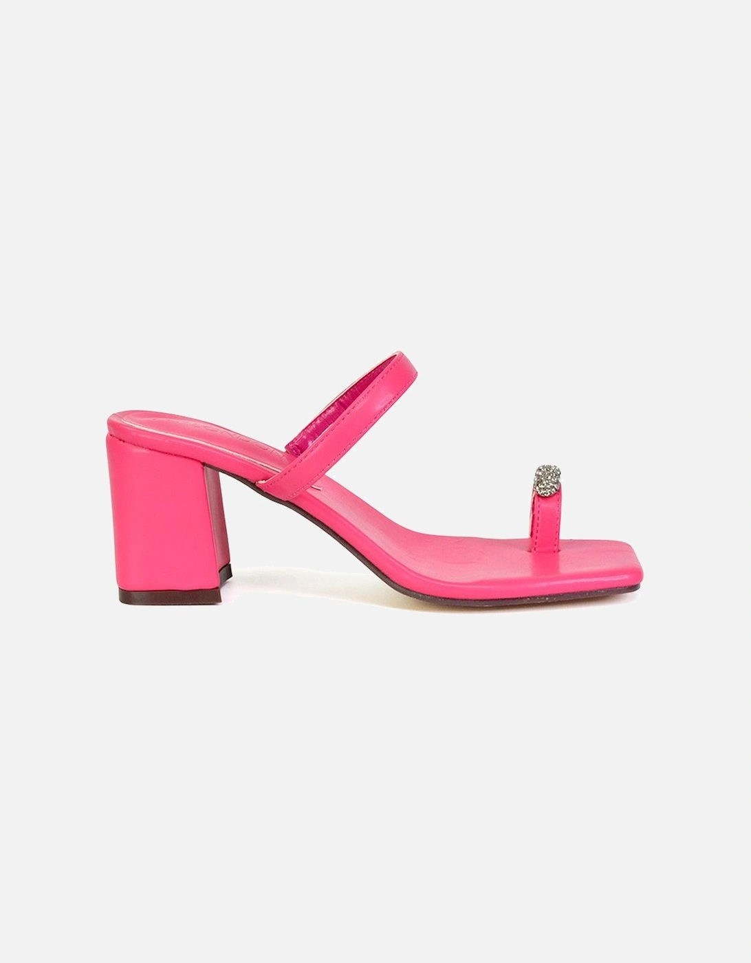 'Daiquiri' Double Strap Square Toe Ring Block Heel Sandals, 2 of 1