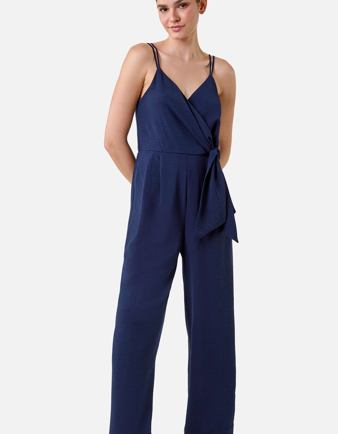 Tie Waist Pocket Detail Wrap Jumpsuit, 2 of 1