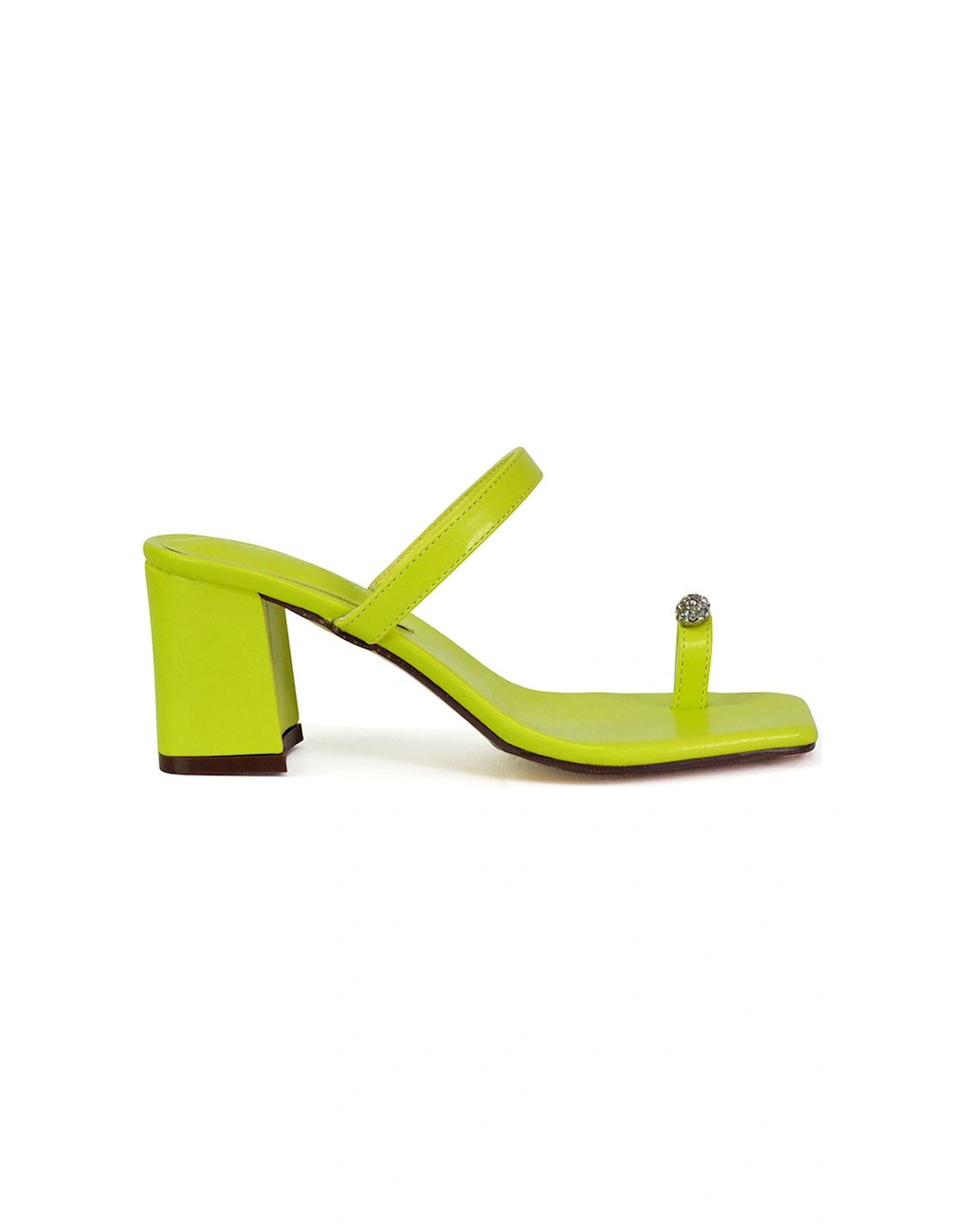 'Daiquiri' Double Strap Square Toe Ring Block Heel Sandals, 2 of 1