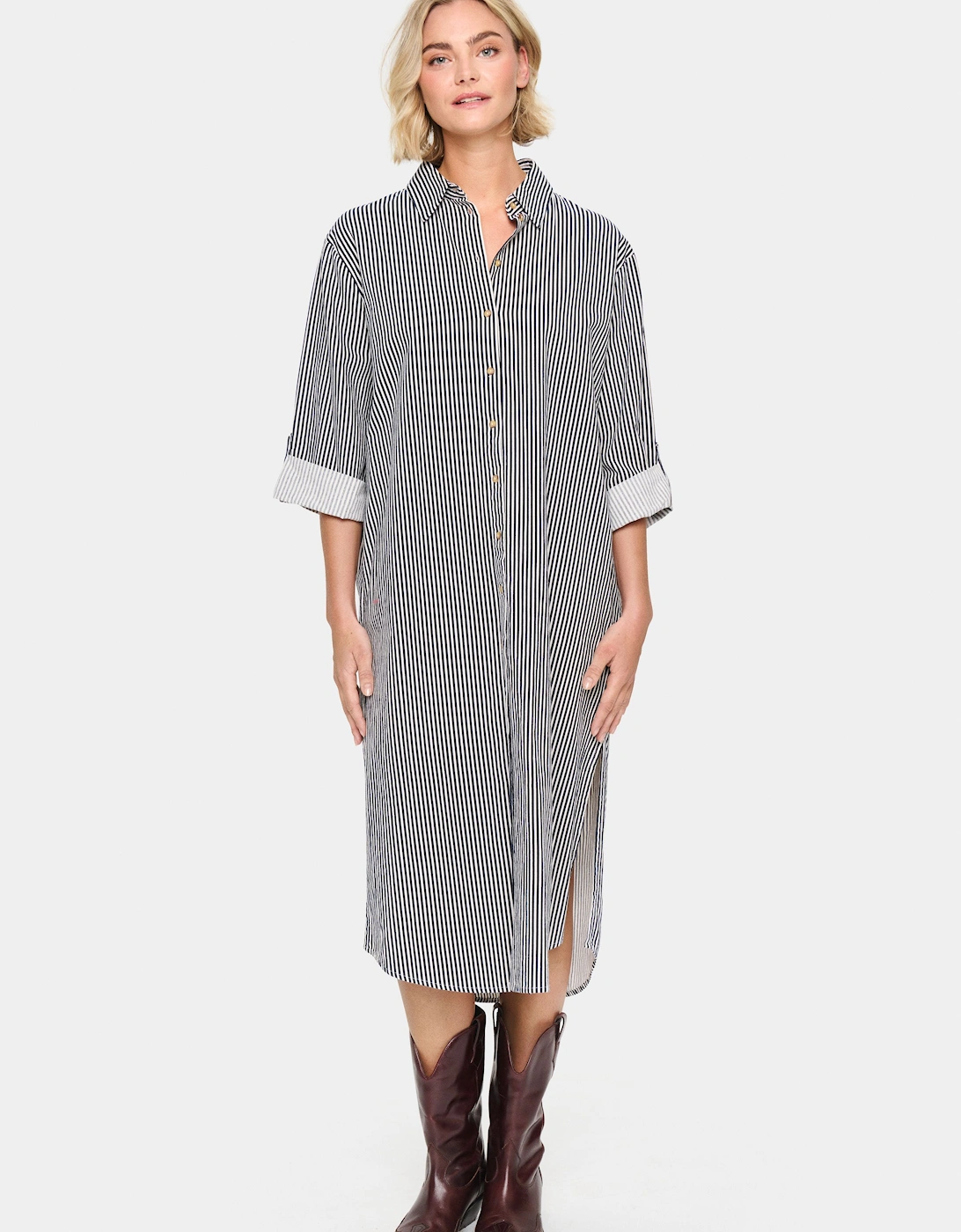 ZalindaSZ Stripe Shirt Dress Striped, 2 of 1