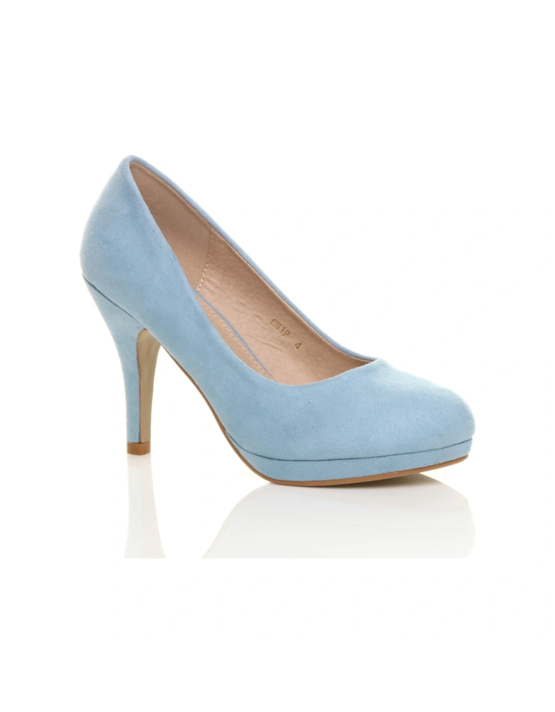 High  Heel  Faux Suede Court Shoes