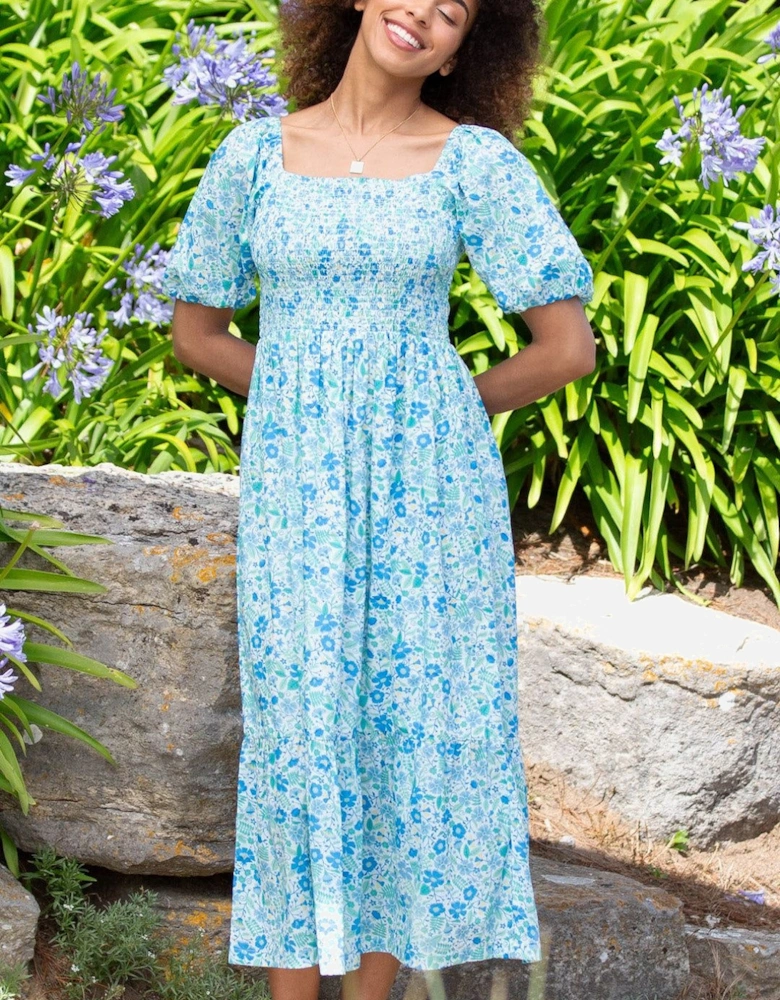 Winfrith Organic Cotton Cambric Dress Floralia