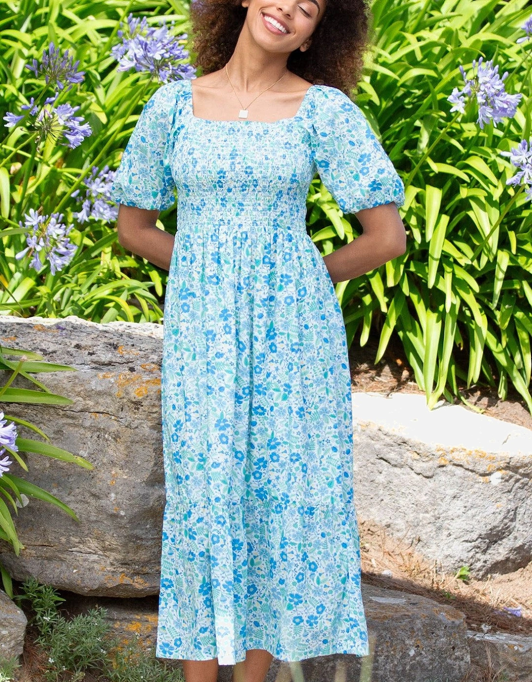 Winfrith Organic Cotton Cambric Dress Floralia, 2 of 1